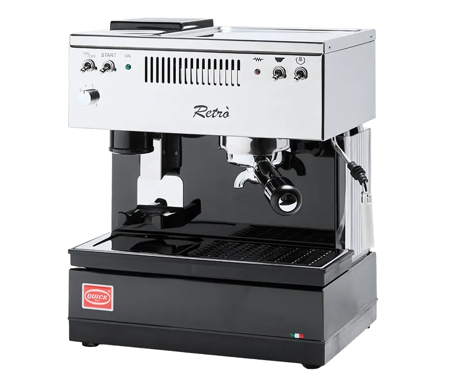 Quick Mill Retrò - Kompaktní retro espressomachine s mlýnkem - Barista a Espresso