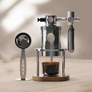 Aleman mikro pneumatický espressomlýnek | Vzduchem poháněný 58 mm stolní