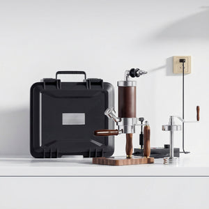 Aleman Nomad Hybrid Přenosný Espresso Přístroj | Ruční Klička a Pneumatický 2-v-1