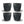 Hrnek 6oz Charcoal 4ks - Huskee HUSKEE