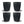 Hrnek 8oz Charcoal 4ks - Huskee HUSKEE