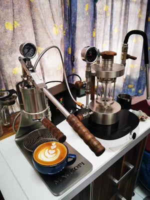 Aleman Sniper espresso stroj s manuální pákou | Precision Tower z nerezové oceli
