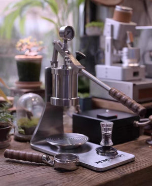 Aleman Sniper espresso stroj s manuální pákou | Precision Tower z nerezové oceli