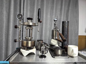 Aleman Sniper espresso stroj s manuální pákou | Precision Tower z nerezové oceli