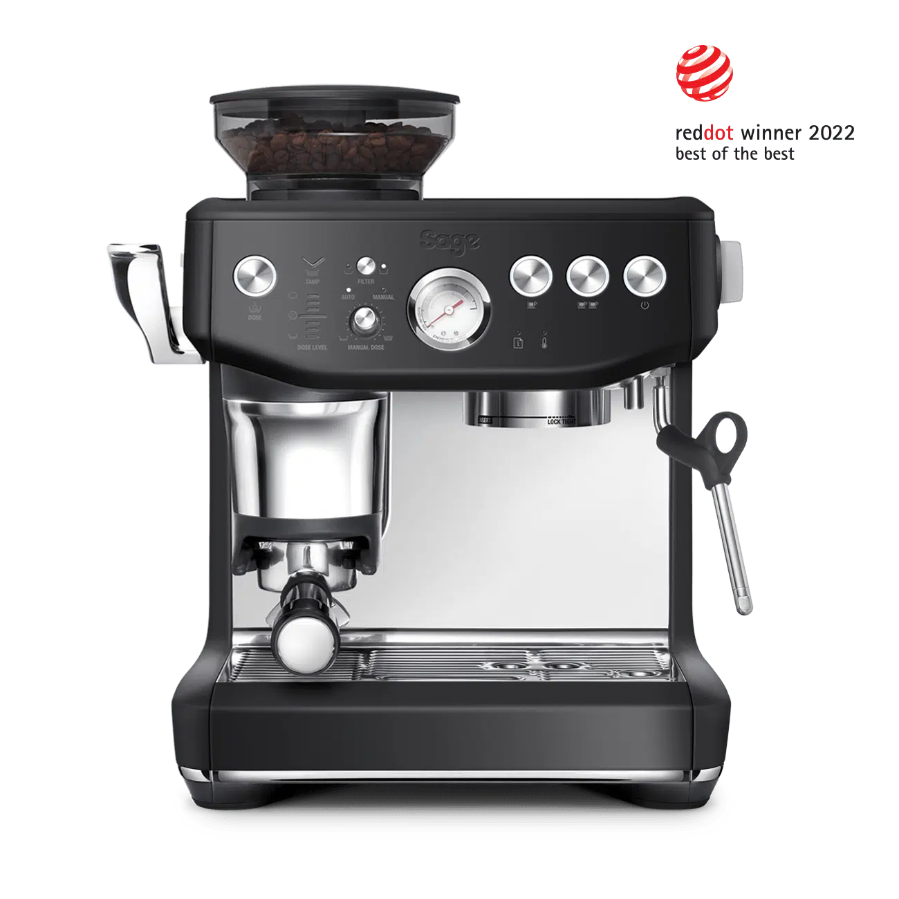 Sage Barista Express Impress-Thermoblock med PID-Sage Renovated-Svart-Som Ny-Barista och Espresso